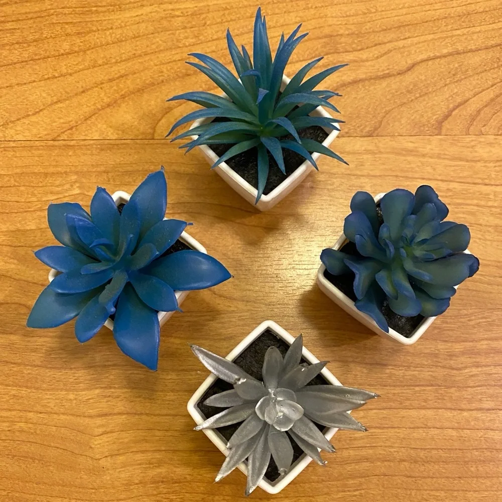 Faux Succulent Plants - Set of 4